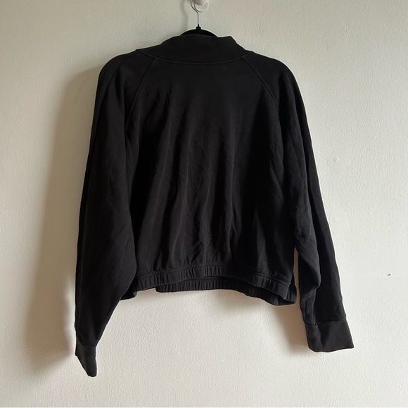 Adidas Black Relaxed Fit 1/2 Zipped Athletic Sweater - Picture 5 of 7
